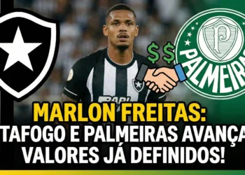 026 Botafogo e Palmeiras avançam em negociação por Marlon Freitas e valores já estão definidos