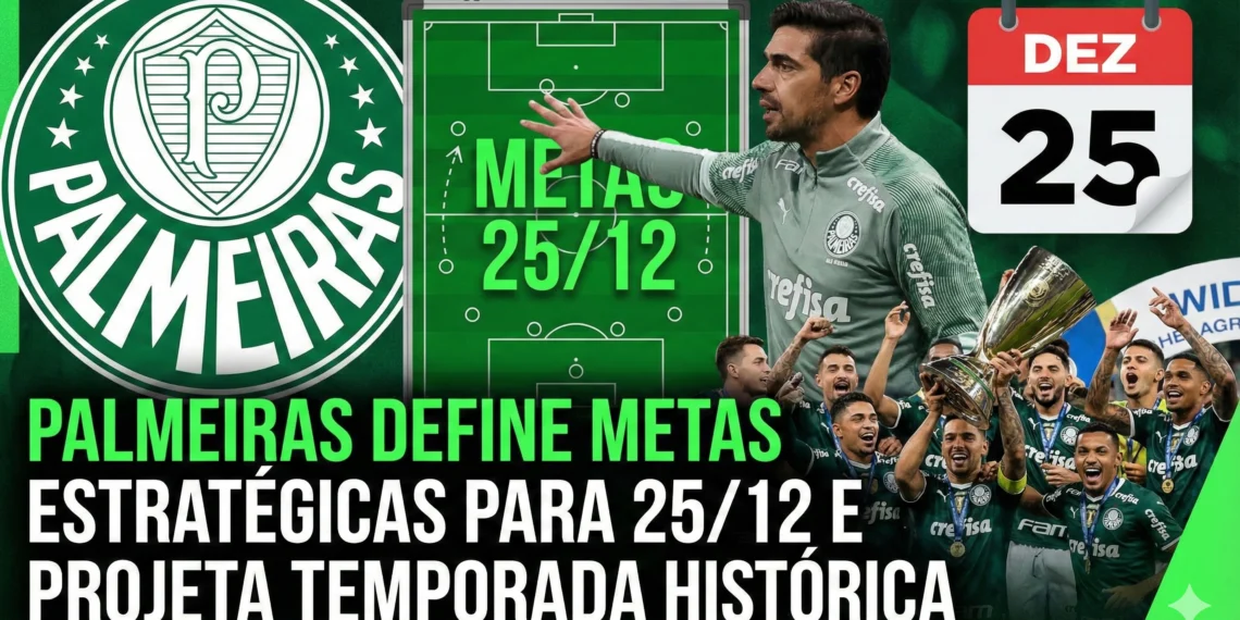 Palmeiras define metas estratégicas para 25/12 e projeta temporada histórica