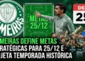 Palmeiras define metas estratégicas para 25/12 e projeta temporada histórica